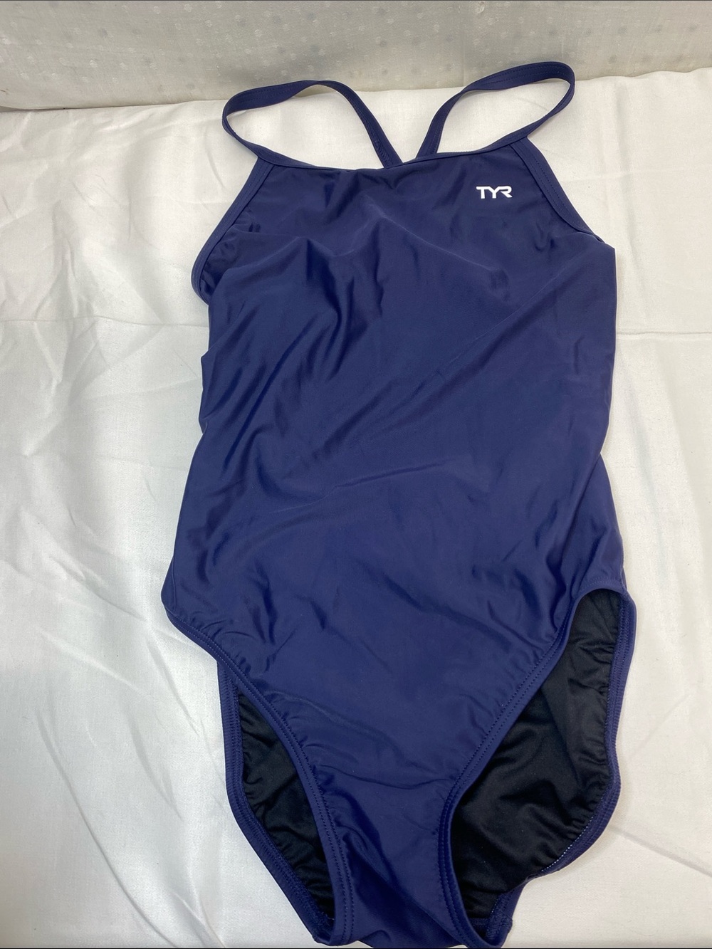 TYR Women's Navy Athletic One-Piece Swimsuit Size 34